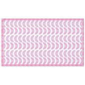 Roze botanische patronen met petroleumegolf tafelkleed (Voorkant (Horizontaal))