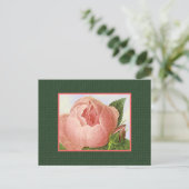 Roze botanische Rozen Blank Briefkaart (Staand voorkant)
