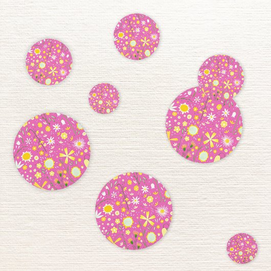  roze botanische wilde bloemen Confetti