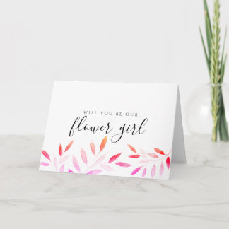 Roze botanische zal je onze Bloemenmeisje zijn Kaart