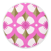 Roze boterbloem keramische knop (Voorkant)