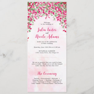 Roze Bougainvillea Tropisch Bos Trouwdouche Programma