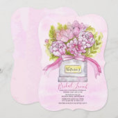 Roze Bouquet Bridal Luncheon Shower Kaart (Voorkant / Achterkant)