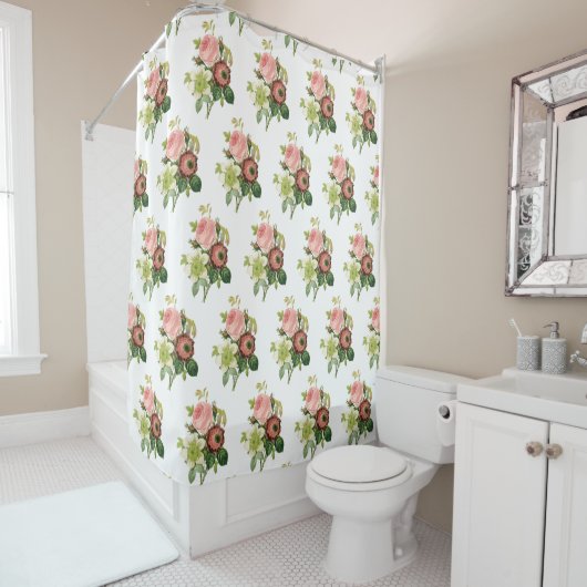 Roze  Bouquet Shower Curtain Douchegordijn (In situ)
