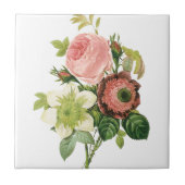 Roze Bouquet Tegeltje (Voorkant)