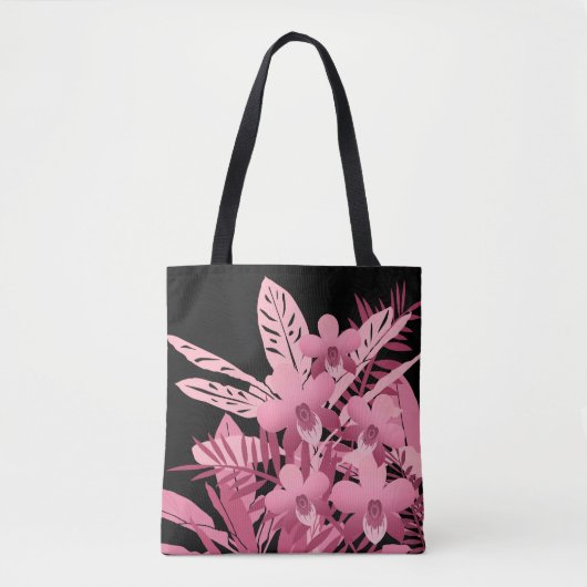 Roze bouquet tropisch tote bag (Voorkant)