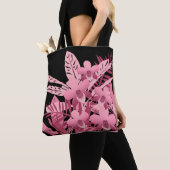 Roze bouquet tropisch tote bag (Dichtbij)