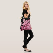 Roze bouquet tropisch tote bag (Op model)