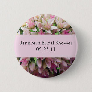 Roze Bouquet Vrijgezellenfeest Button