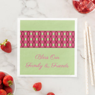 Roze Bourgogne en Mint Groen Servet