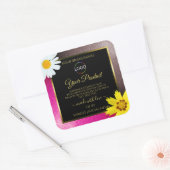 Roze Bourgogne Glitter Black Product Labels Logo (Envelop)