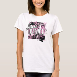 Roze bovenste bob Spaghetti-riem T-shirt