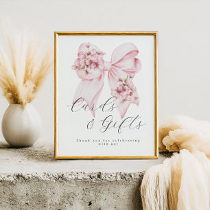 Roze Bow Baby in Bloom Baby shower Geschenken Teke Poster