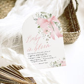 Roze Bow Baby in Bloom Bloemen Meisje Baby shower Kaart