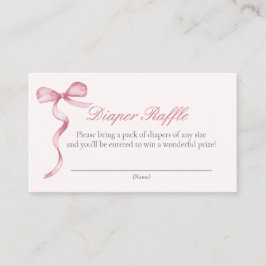 Roze Bow Baby Luier Aanvraag Behuizing Kaart