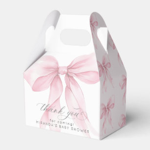 Roze Bow Baby meisje Douche elegant Bedankdoosjes