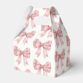 Roze Bow Baby shower Bedankdoosjes (Achterkant)