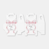 Roze Bow Baby shower Bedankdoosjes (Uitgevouwen)