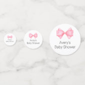 Roze Bow Baby shower Confetti (Voorkanten)