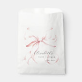 Roze Bow Baby shower Favoriet Bag Bedankzakje (Voorkant)