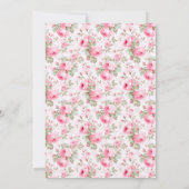 Roze Bow Baby shower Kaart (Achterkant)