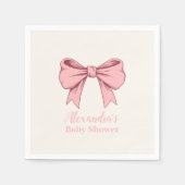 Roze Bow Baby shower Servet (Voorkant)