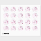 Roze Bow Balloons Verjaardag Sticker (Vel)
