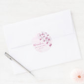 Roze Bow Balloons Verjaardag Sticker (Envelop)