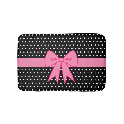 Roze Bow Bath Mat Rug (Voorkant)