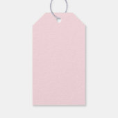 Roze Bow Beer Baby shower Meisje Gift Label Cadeaulabel (Achterkant)
