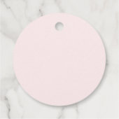 Roze Bow Coquette Baby shower Bedankjes Labels (Achterkant)