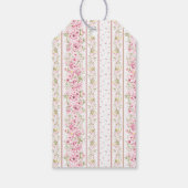 Roze Bow  Coquette Baby shower Cadeaulabel (Achterkant)