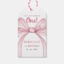 Roze Bow Coquette Eerste Verjaardag