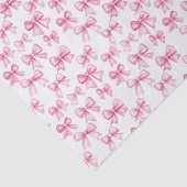 Roze Bow Coquette Esthetische Baby shower Verjaard Tissuepapier (Detail)