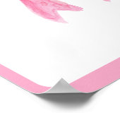 Roze Bow Coquette Esthetische Spelen Kaart Poster (Hoek)