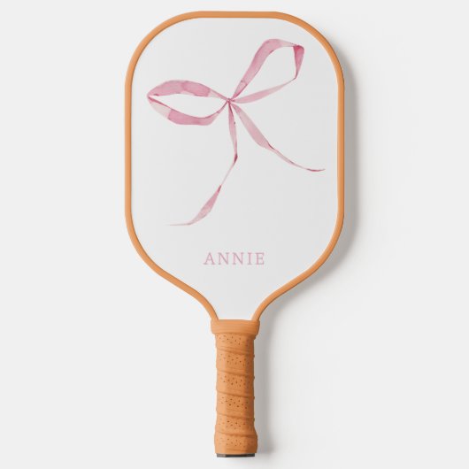 Roze Bow Coquette Gepersonaliseerde Pickleball Pad Pickleball Paddle (Voorkant)