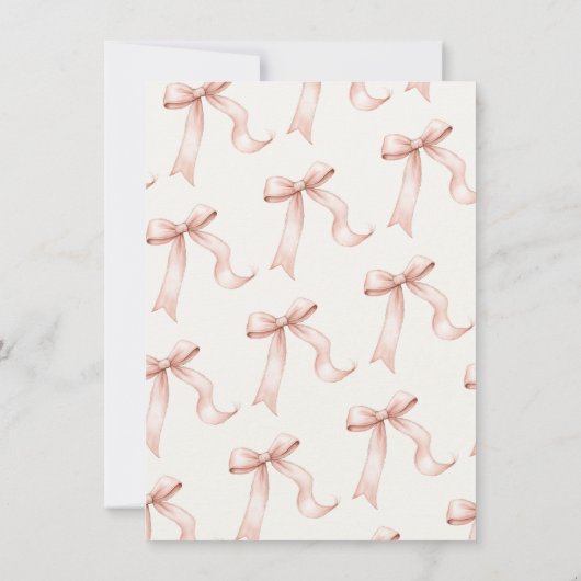 Roze Bow Coquette Girly Graduation Cap Kaart (Achterkant)