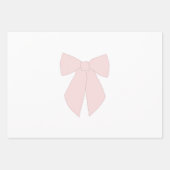 Roze Bow Coquette Inpakpapier Vel (Voorkant 3)