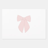 Roze Bow Coquette Inpakpapier Vel (Voorkant)