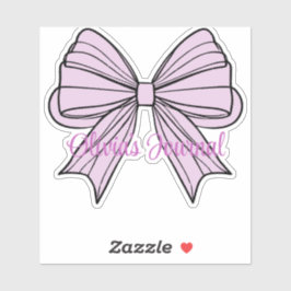 Roze Bow Coquette Journal Boekplaat Sticker