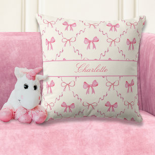 Roze Bow Coquette Kussen