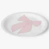 Roze Bow Coquette Papieren Bordje (Gekanteld)