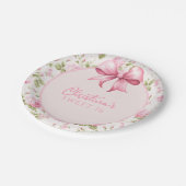 Roze Bow Coquette Zoet 16 Papieren Bordje (Gekanteld)