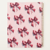 Roze Bow Custom Name Notitieboek (Achterkant)