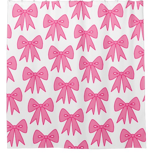 Roze Bow Douchegordijn (Voorkant)