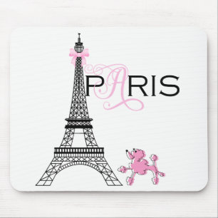 Roze Bow Eiffel Tower Paris Frankrijk Podle Chic Muismat