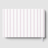 Roze Bow en Stripe Folie Doop gastenboek (Achterkant)