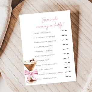 Roze Bow Espresso Martini Shower Raad Wie Game