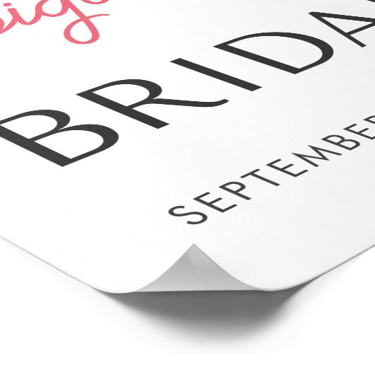 Roze Bow Espresso Martini Vrijgezellenfeest - 18x2 Poster (Hoek)