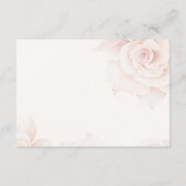 Roze Bow floral Baby shower Luier Raffle Informatiekaartje (Achterkant)